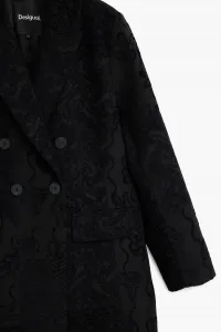 Kabát Desigual PATCH BLACK čierna farba, 25WWEW16