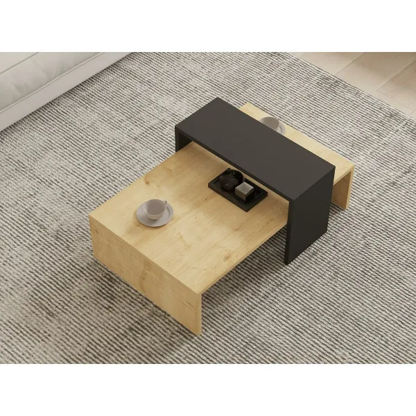 Konferenčný stolík Glow Anthracite a Sapphire Oak