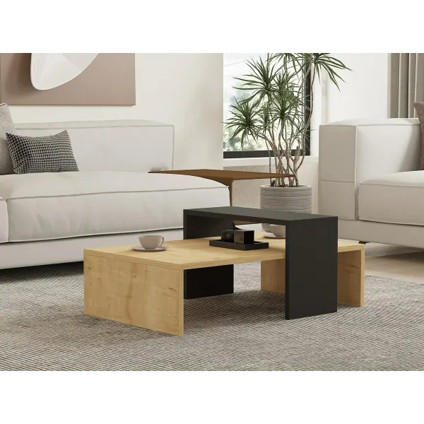 Konferenčný stolík Glow Anthracite a Sapphire Oak