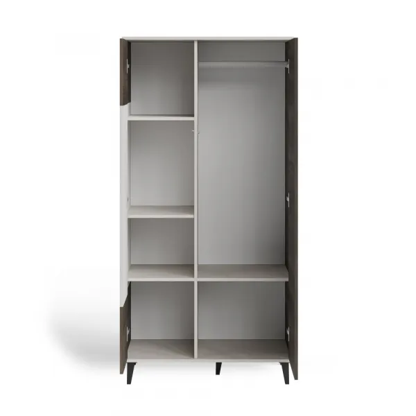 HALMAR Šatní skříň Random 90 cm kašmír/ořech