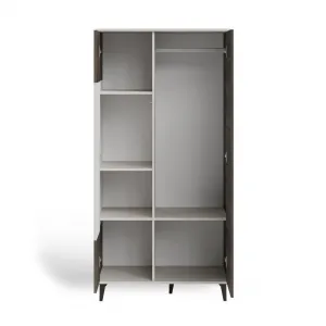 HALMAR Šatní skříň Random 90 cm kašmír/ořech