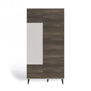 HALMAR Šatní skříň Random 90 cm kašmír/ořech
