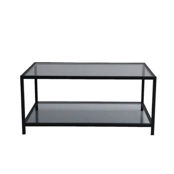 Konferenčný stolík Astro Black s tmavým sklom