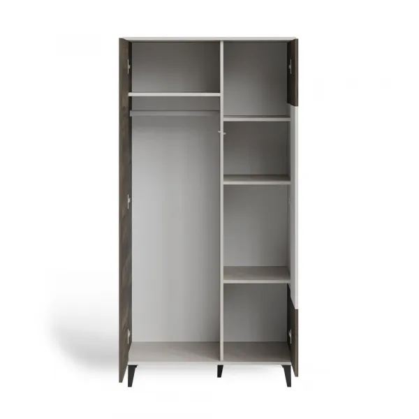 HALMAR Šatní skříň Random 90 cm kašmír/ořech
