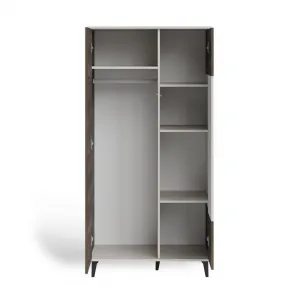 HALMAR Šatní skříň Random 90 cm kašmír/ořech