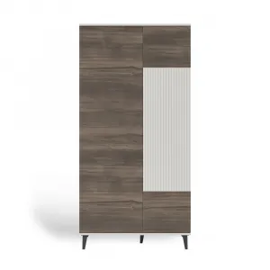 HALMAR Šatní skříň Random 90 cm kašmír/ořech