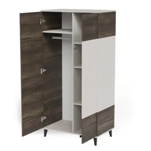 HALMAR Šatní skříň Random 90 cm kašmír/ořech