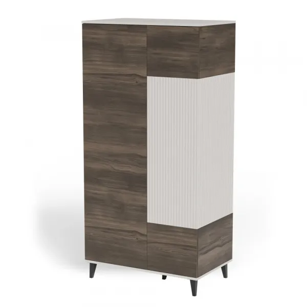 HALMAR Šatní skříň Random 90 cm kašmír/ořech