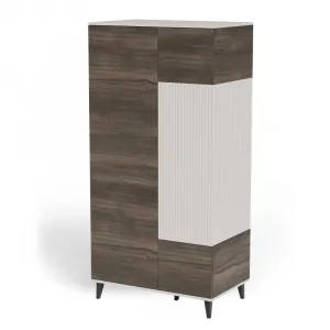 HALMAR Šatní skříň Random 90 cm kašmír/ořech