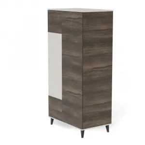 HALMAR Šatní skříň Random 90 cm kašmír/ořech