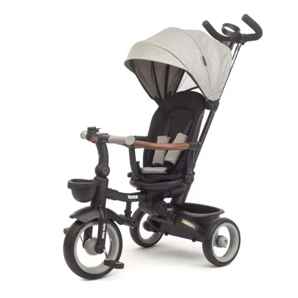 Luxusná detská trojkolka s osvetlením Milly Mally Twinkle grey