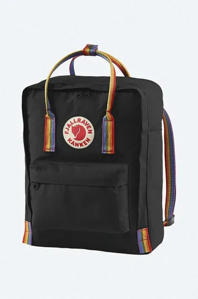 Batoh FJALLRAVEN Kanken - rainbow black rainbow pattern