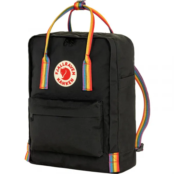 Batoh FJALLRAVEN Kanken - rainbow black rainbow pattern