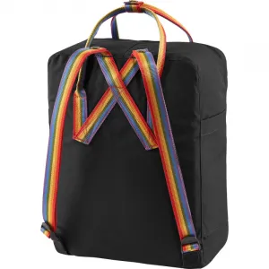 Batoh FJALLRAVEN Kanken - rainbow black rainbow pattern