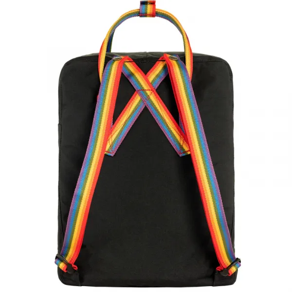 Batoh FJALLRAVEN Kanken - rainbow black rainbow pattern