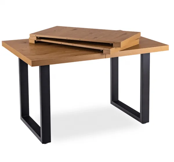 JAKS Rozkladací stôl 130 - 230 cm zlatý dub Tomas čierny