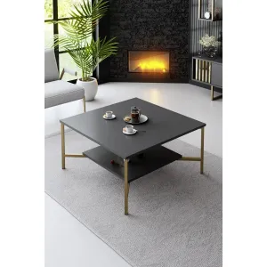 Konferenčný stolík Gold Line - Anthracite, Black
