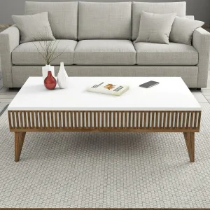 Konferenčný stolík Milan - Walnut, White