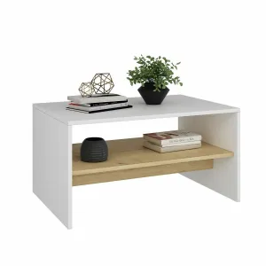 Konferenčný stolík Apollon - White, Sapphire Oak