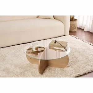 Konferenčný stolík Aeris - Sapphire Oak, Transparent