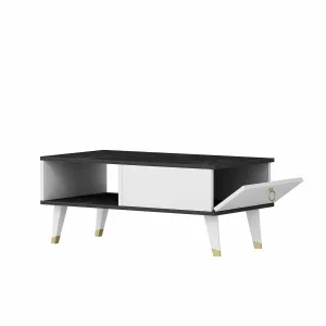 Konferenčný stolík Delux - Black, White