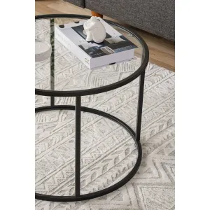 Berlín Čierny konferenčný stolík, 60 cm