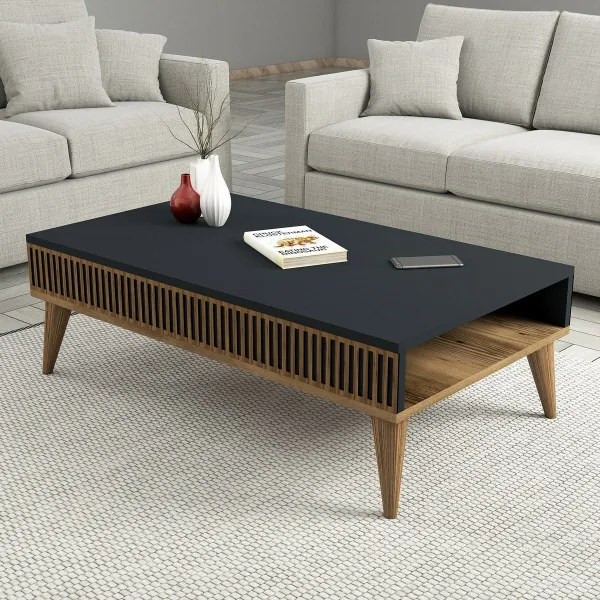 Konferenčný stolík Milan - Walnut, Anthracite