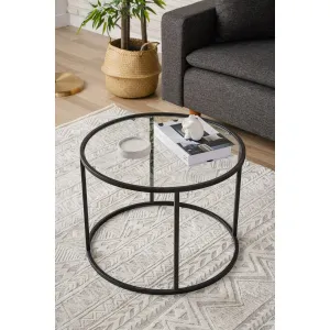 Berlín Čierny konferenčný stolík, 60 cm