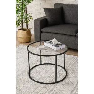 Berlín Čierny konferenčný stolík, 60 cm