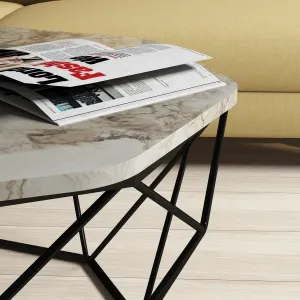 Konferenčný stolík Diamond - White Marble