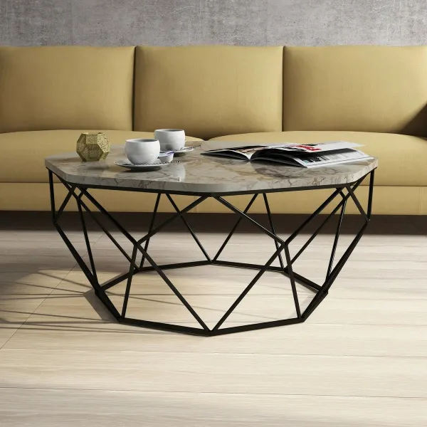 Konferenčný stolík Diamond - White Marble