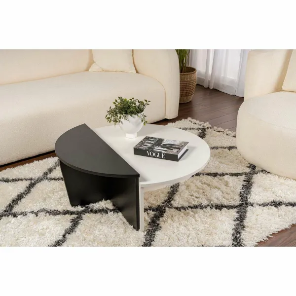 Konferenčný stolík Orion - Wood White, Wood Black