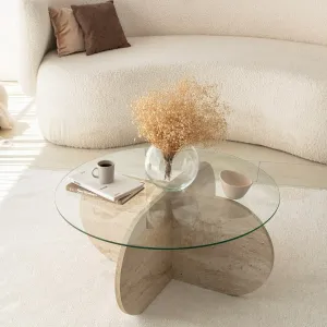Konferenčný stolík Bubble Travertine