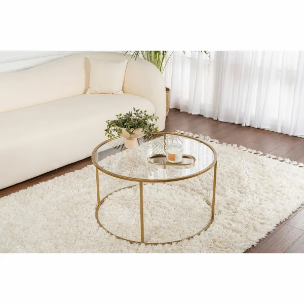 Konferenčný stolík Aurum Gold, 80 cm