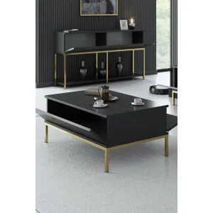 Konferenčný stolík Lord - Anthracite, Gold