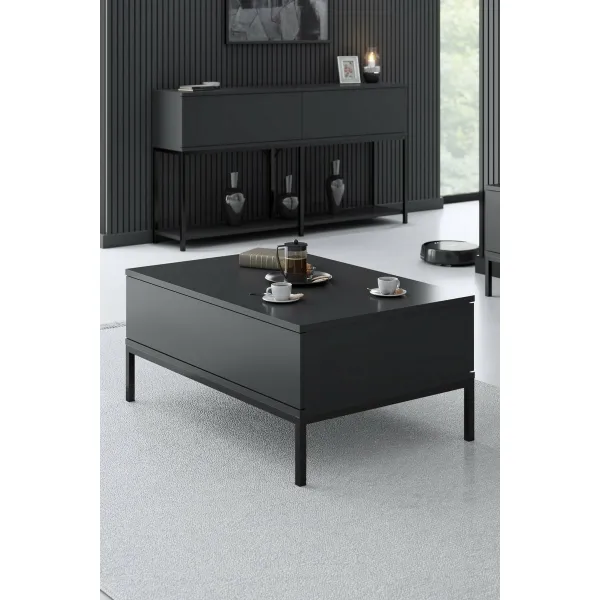 Konferenčný stolík Lord - Anthracite, Black