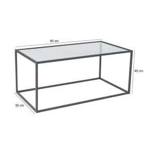 Konferenčný stolík Lizbon - Smoked Glass