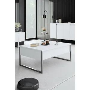 Konferenčný stolík Luxe - White, Silver