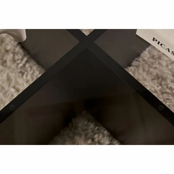 Konferenčný stolík Aeris - Wood Black, Transparent