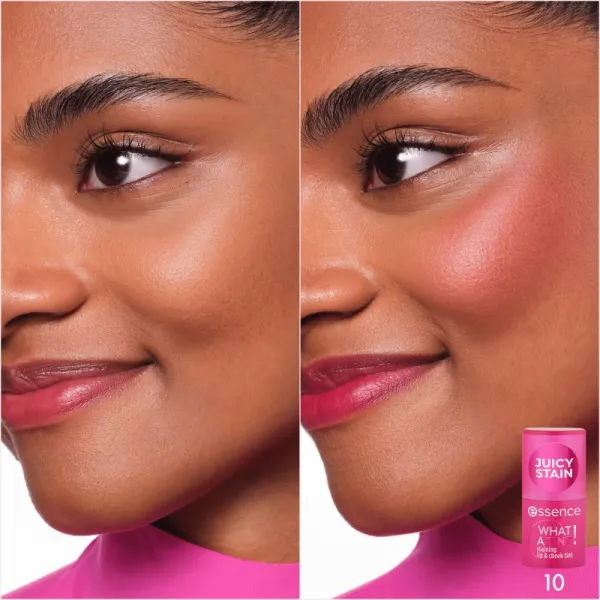 essence WHAT A TINT! multifunkčné líčidlo na pery a tvár odtieň 10 Raspberry Vibes 5 g
