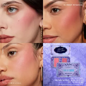 NYX Professional Makeup Bridgerton Royal Blush paleta líceniek odtieň 02 Lady In Silver 2x5 g