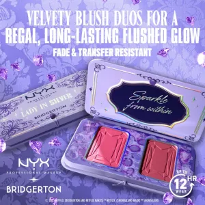 NYX Professional Makeup Bridgerton Royal Blush paleta líceniek odtieň 02 Lady In Silver 2x5 g