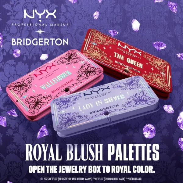 NYX Professional Makeup Bridgerton Royal Blush paleta líceniek odtieň 03 The Queen 2x5 g