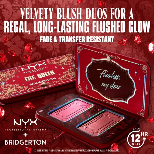 NYX Professional Makeup Bridgerton Royal Blush paleta líceniek odtieň 03 The Queen 2x5 g