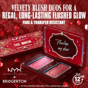 NYX Professional Makeup Bridgerton Royal Blush paleta líceniek odtieň 03 The Queen 2x5 g