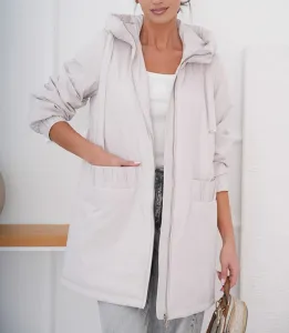 Women's spring oversize coat with hood and pockets Emilia