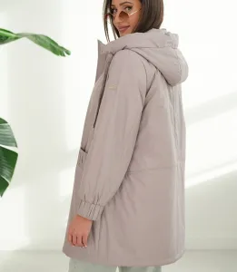 Women's spring oversize coat with hood and pockets Emilia