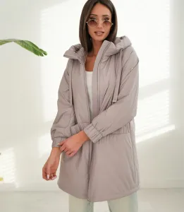 Women's spring oversize coat with hood and pockets Emilia