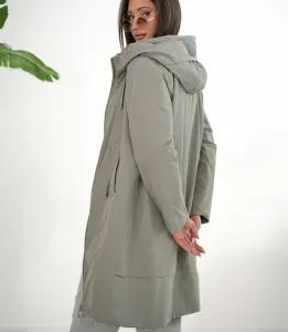 Women's SARA coat - double-sided, oversize, hood, spring, insulated