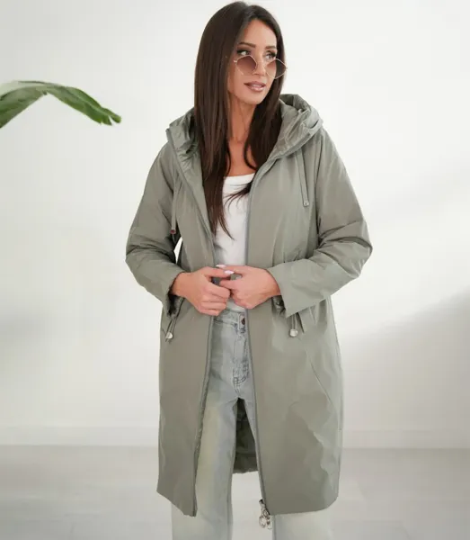 Women's SARA coat - double-sided, oversize, hood, spring, insulated